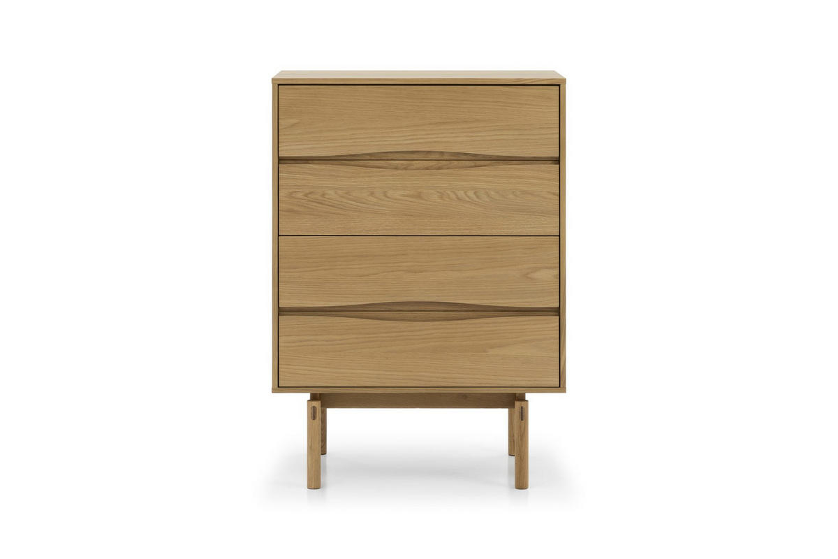 KOMMODE Celeste, Natur Massiveiche - Beige, Holz (50/115/81cm) - WOODEK