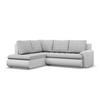 ECKSOFA LINKS MIT SCHLAFFUNKTION FORESTA, Grau + Grau - Hellgrau/Grau, Textil (230/200cm) - Mebligo