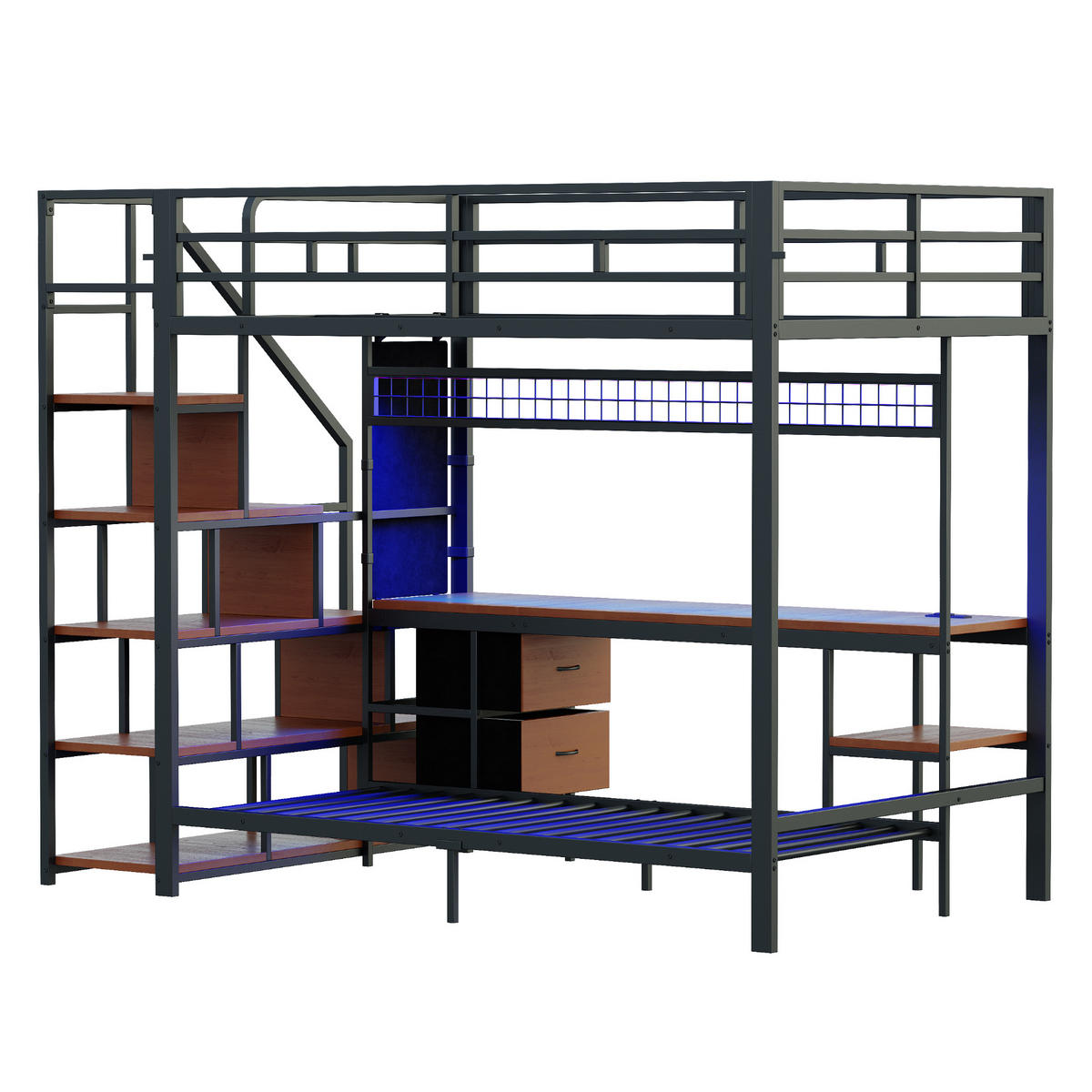 HOCHBETT Metall Schwarz - Schwarz, Holz/Metall - Raumix