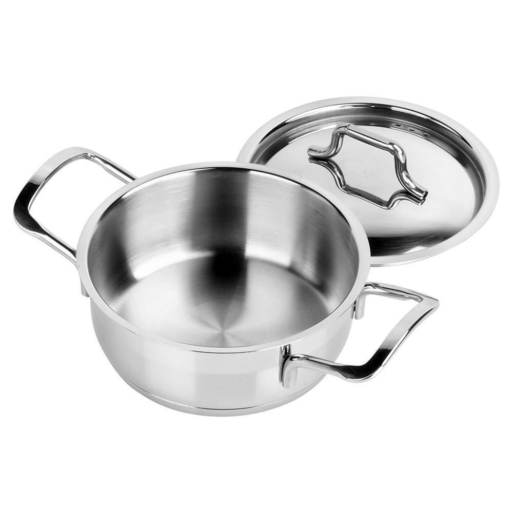 KOCHTOPF Anett mit Edelstahldeckel silber - Silberfarben, Metall (0.7cm) - Orion 