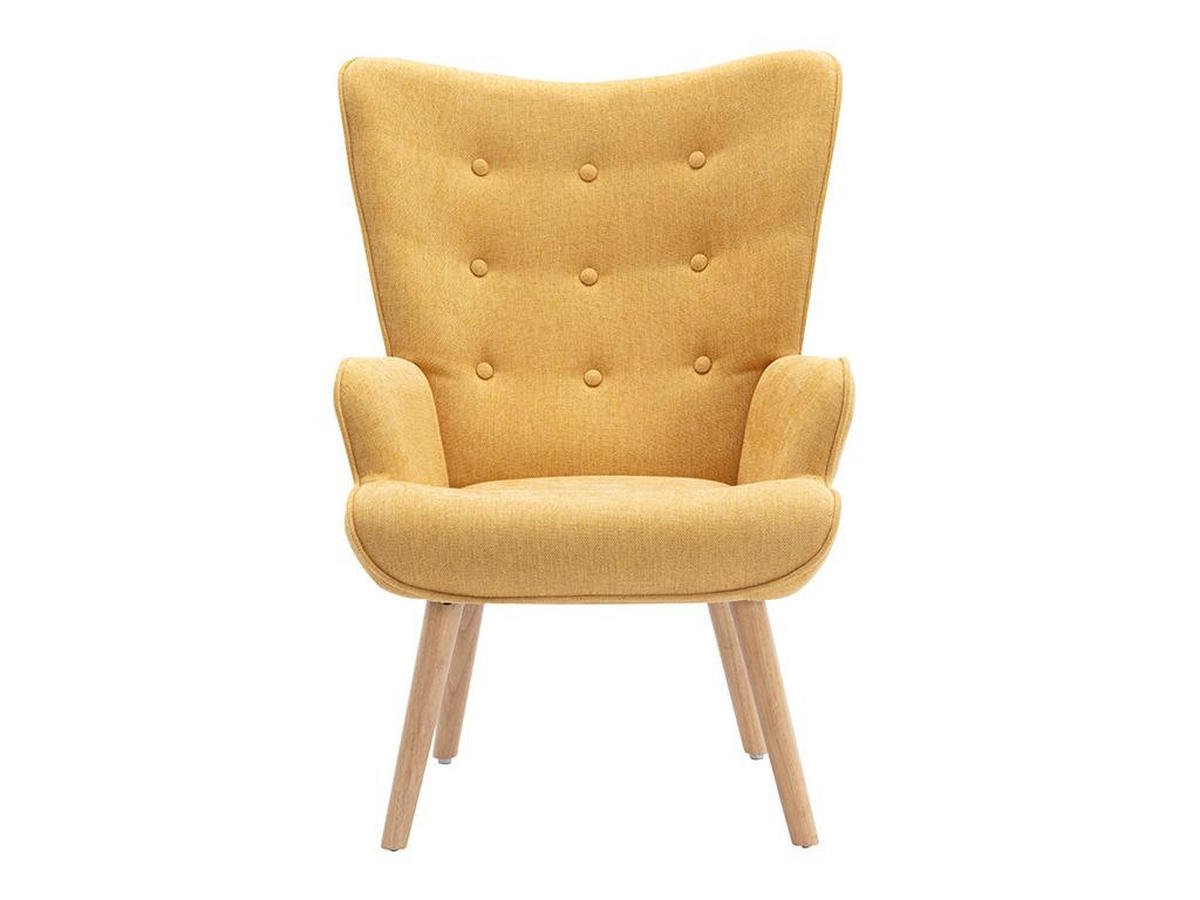 SESSEL - Stoff - Senfgelb - VATELY - Gelb, Textil (78/95.5/69cm) - Vente-Unique