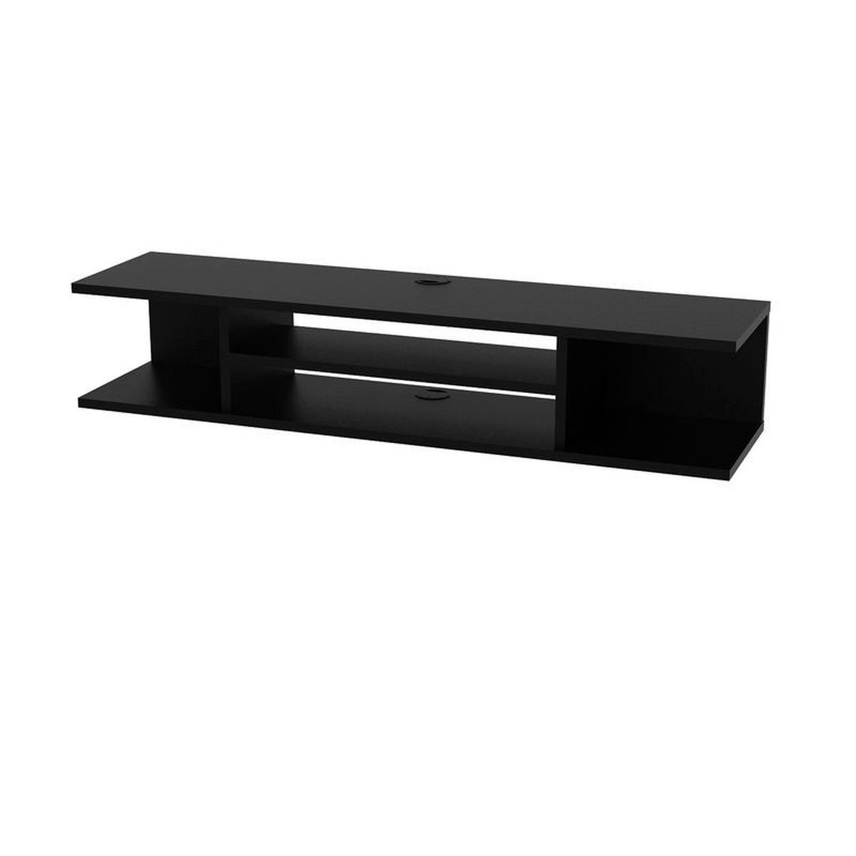 TV-ELEMENT Pivot Schwarz - Schwarz, Holzwerkstoff (29.5/23.2/120cm) - Decorotika