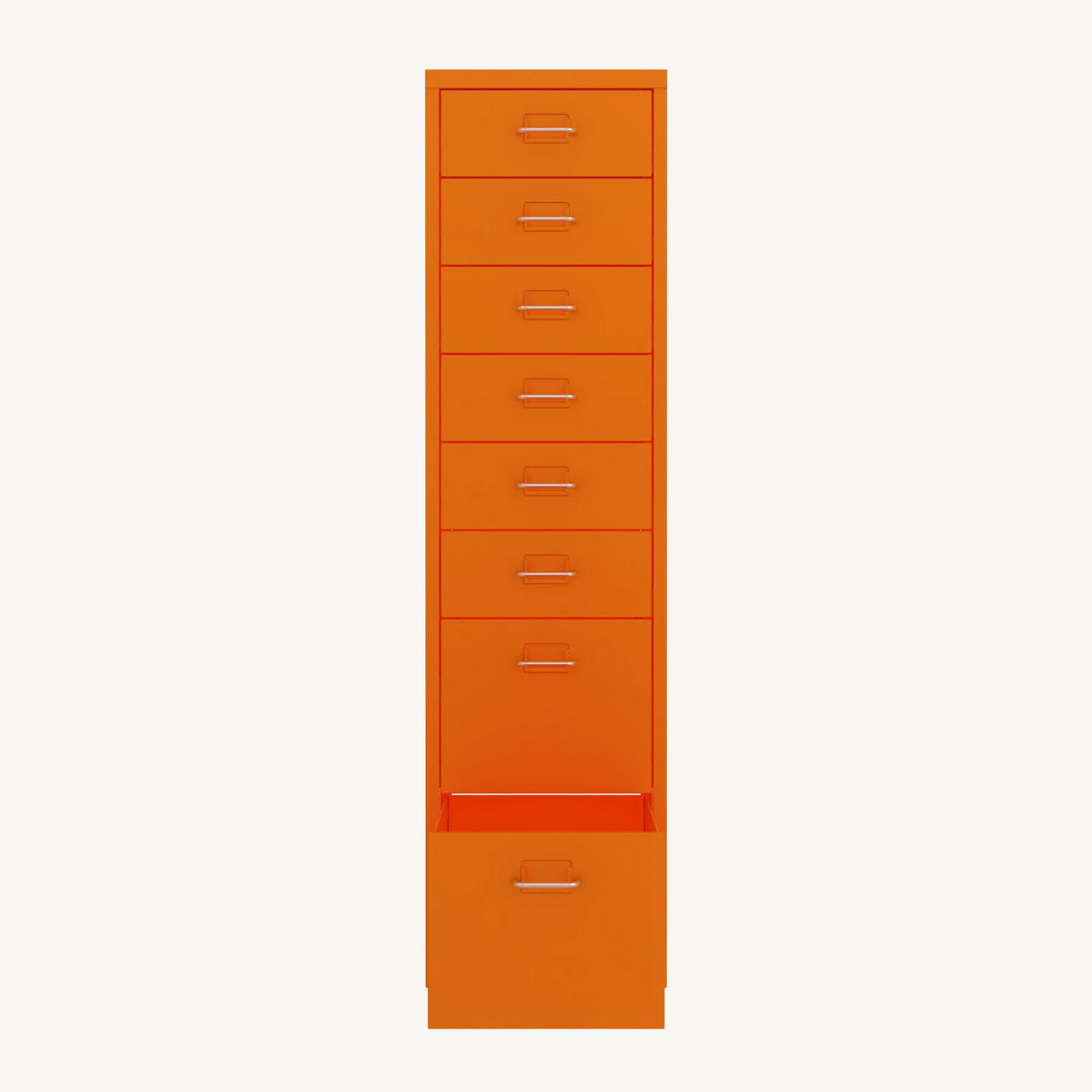 KONTEJNER NA KOLESÍCH Kökar - pomerančová, kov (28/109/41cm) - [en.casa]