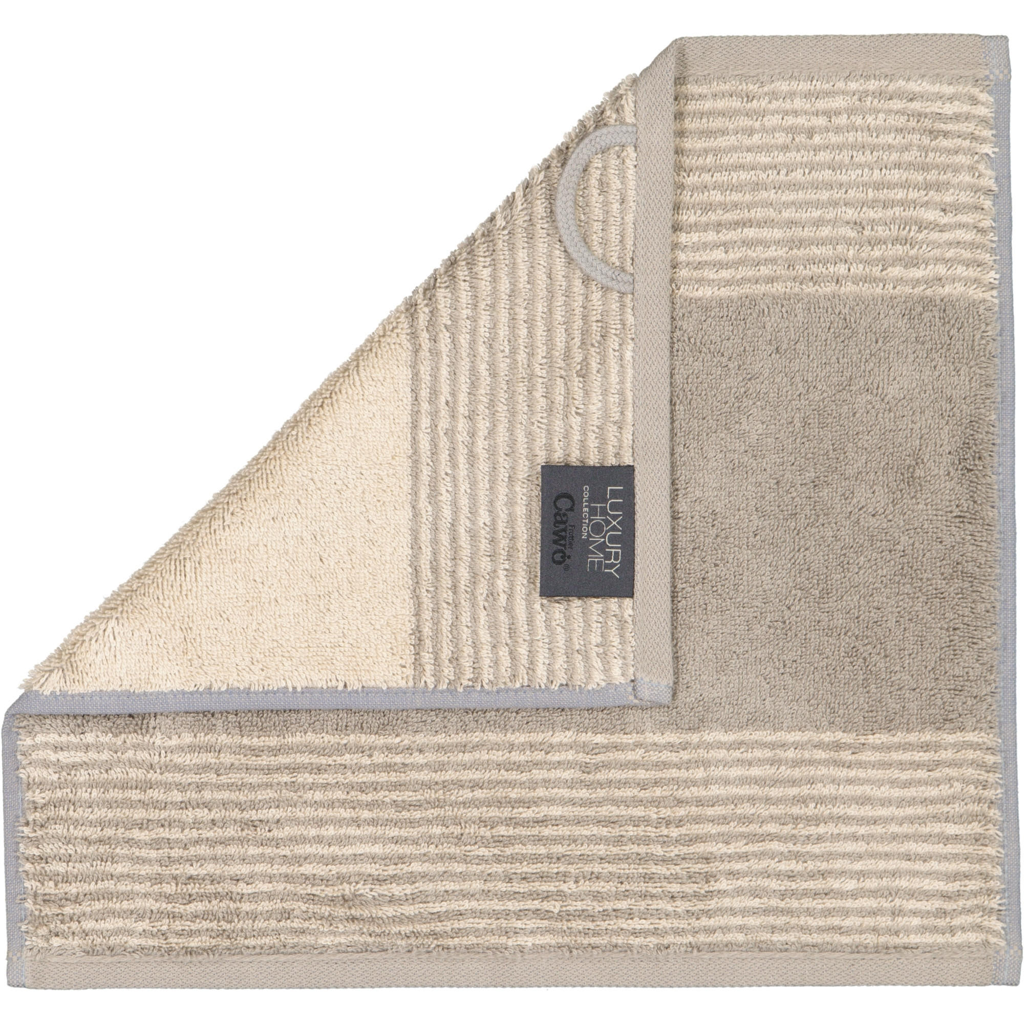 HANDTÜCHER LUXURY HOME TWO-TONE 590 GRAPHIT - 70 - Braun, Textil (30/30cm) - Cawoe