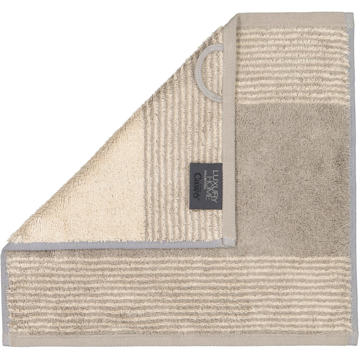 HANDTÜCHER LUXURY HOME TWO-TONE 590 GRAPHIT - 70 - Braun, Textil (30/30cm) - Cawoe
