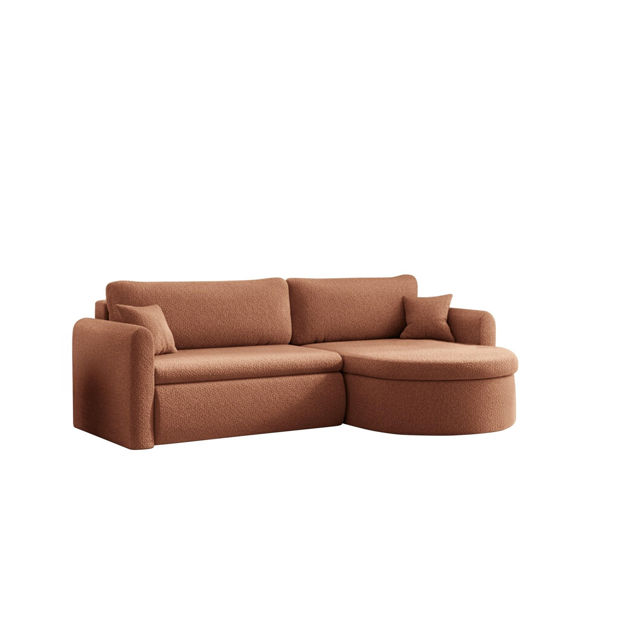 ECKSOFA Feliz In Quelle - Braun, Holzwerkstoff/Textil (250/160cm) - Fun Möbel