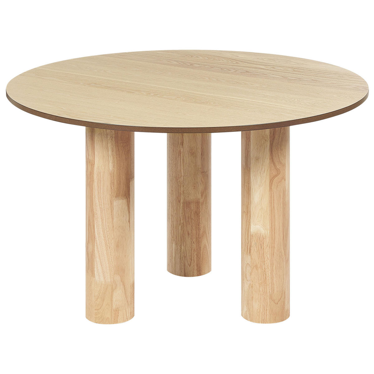 ESSTISCH 120/76 cm Hellbraun Rund Orin - Hellbraun, Holzwerkstoff (120/120/76cm) - Beliani