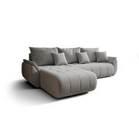 ECKSOFA mit Schlaffunktion TOKYO L Wind 11 - Beige/Hellgrau, Textil (280/185cm) - Bedante