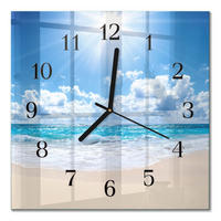 WANDUHR 30x30 cm - Meer - Blau, Glas (30/30/0.4cm) - TULUP