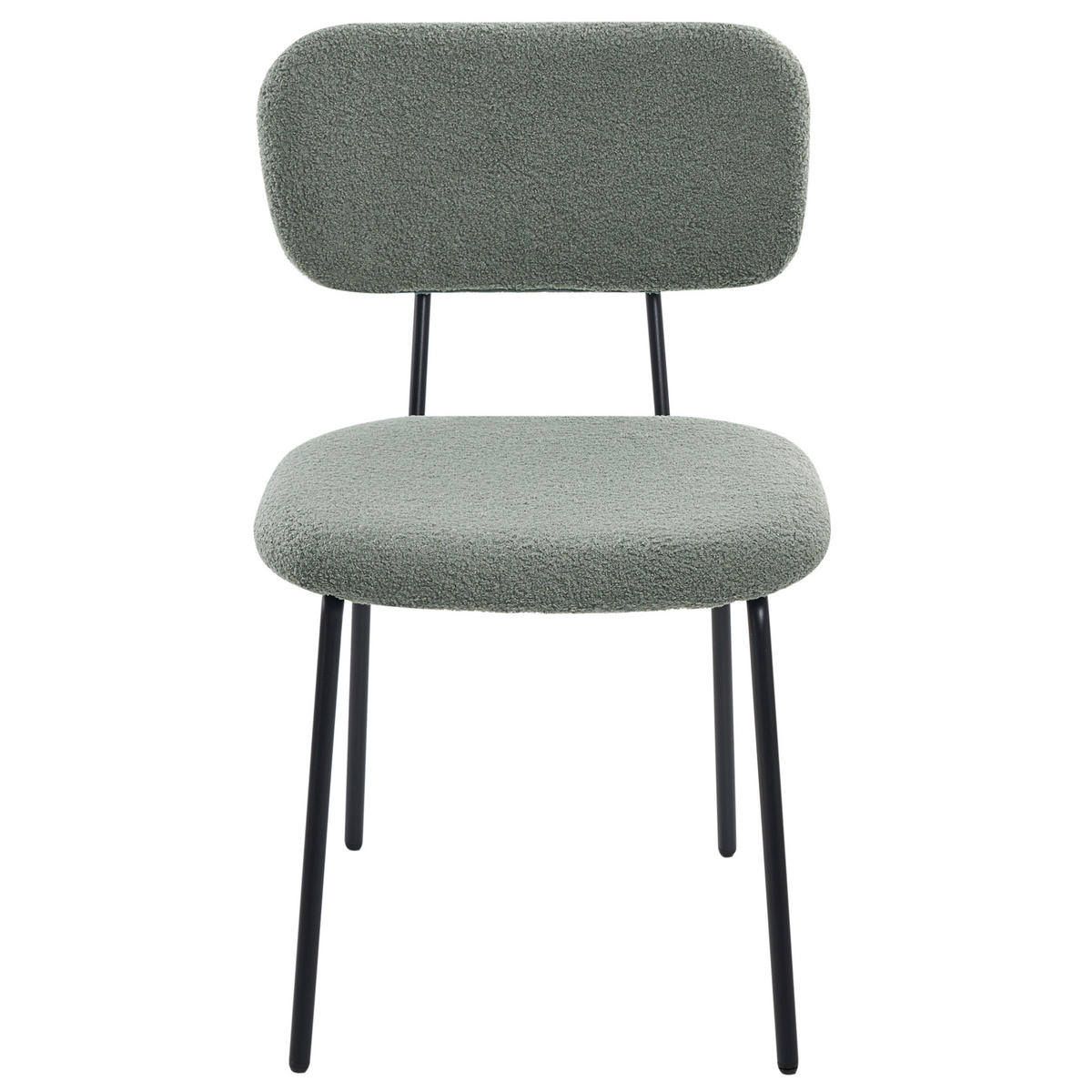 ŽIDLE sada 2 ks Bouclé Světle zelená Adair - světle zelená, textil (52/83/63cm) - Beliani