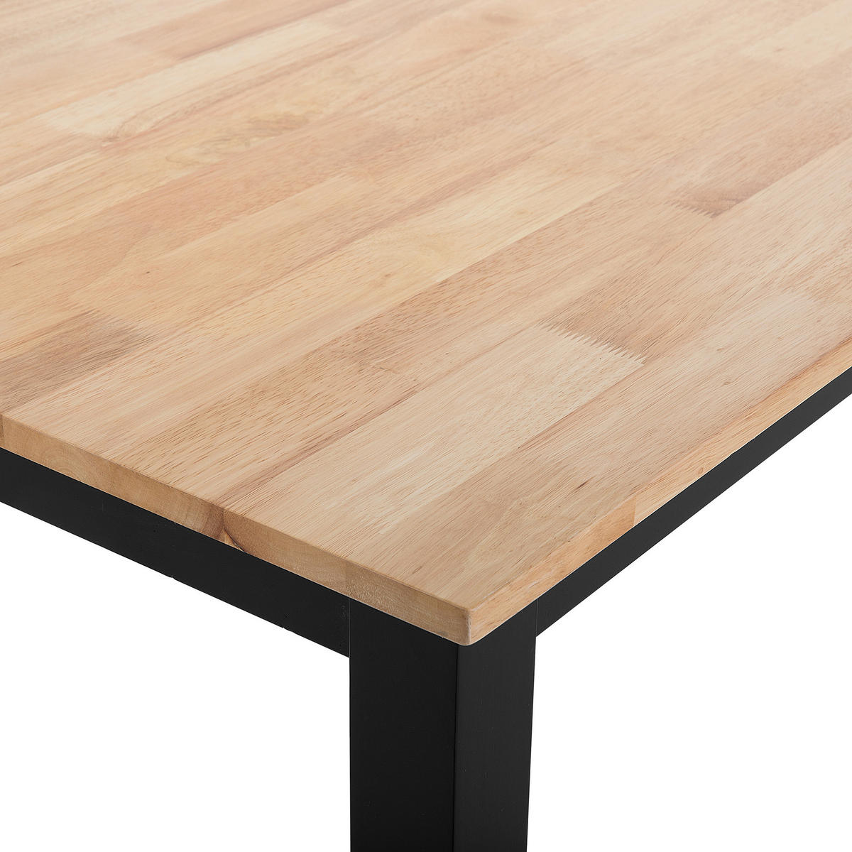 ESSTISCH 150/90/75 cm Schwarz, Hellbraun Rechteckig Georgia - Schwarz, Holz (150/90/75cm) - Beliani