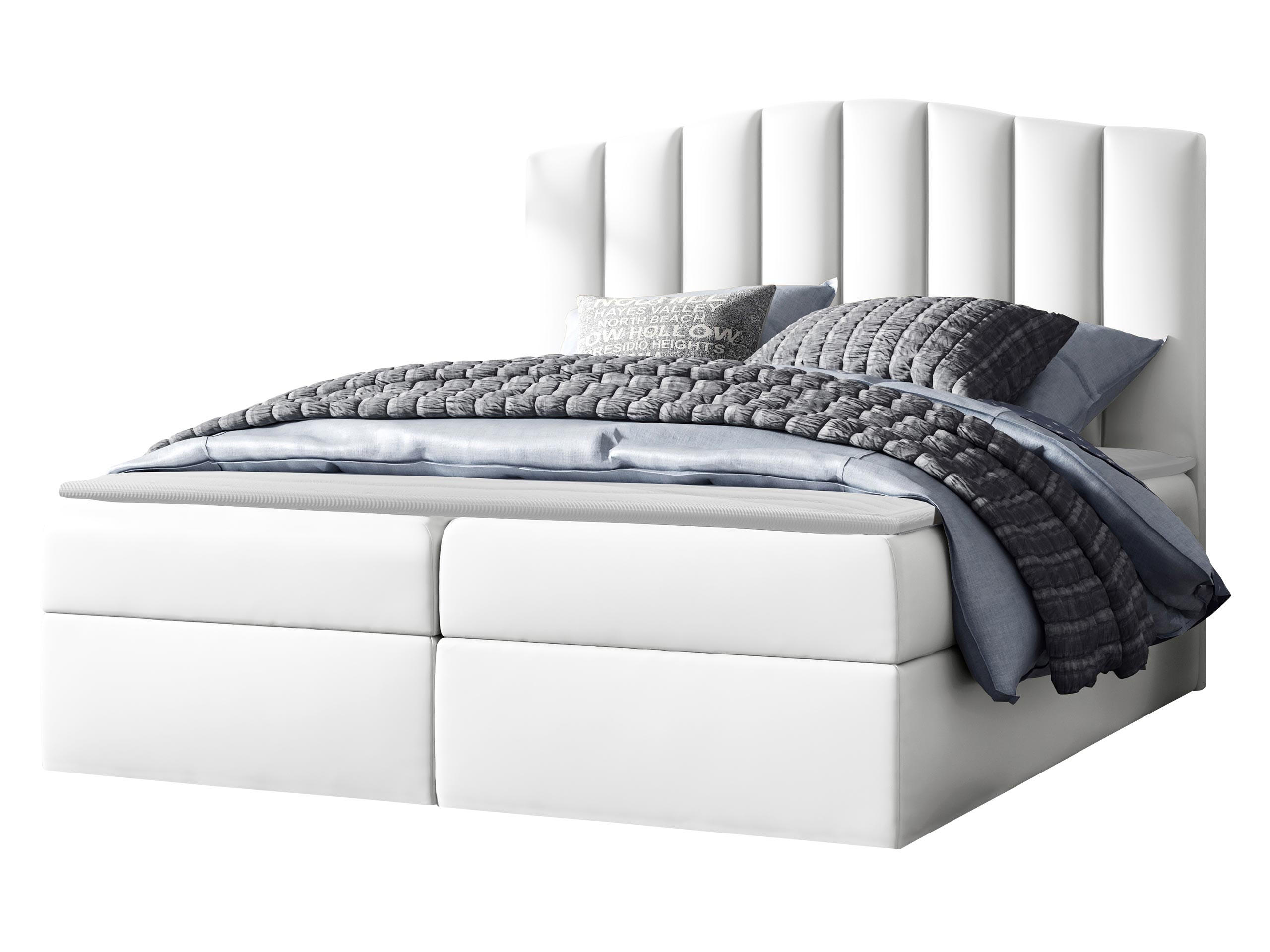BOXBETT Lindos - Weiß, Holz (180/200cm) - MIRJAN24