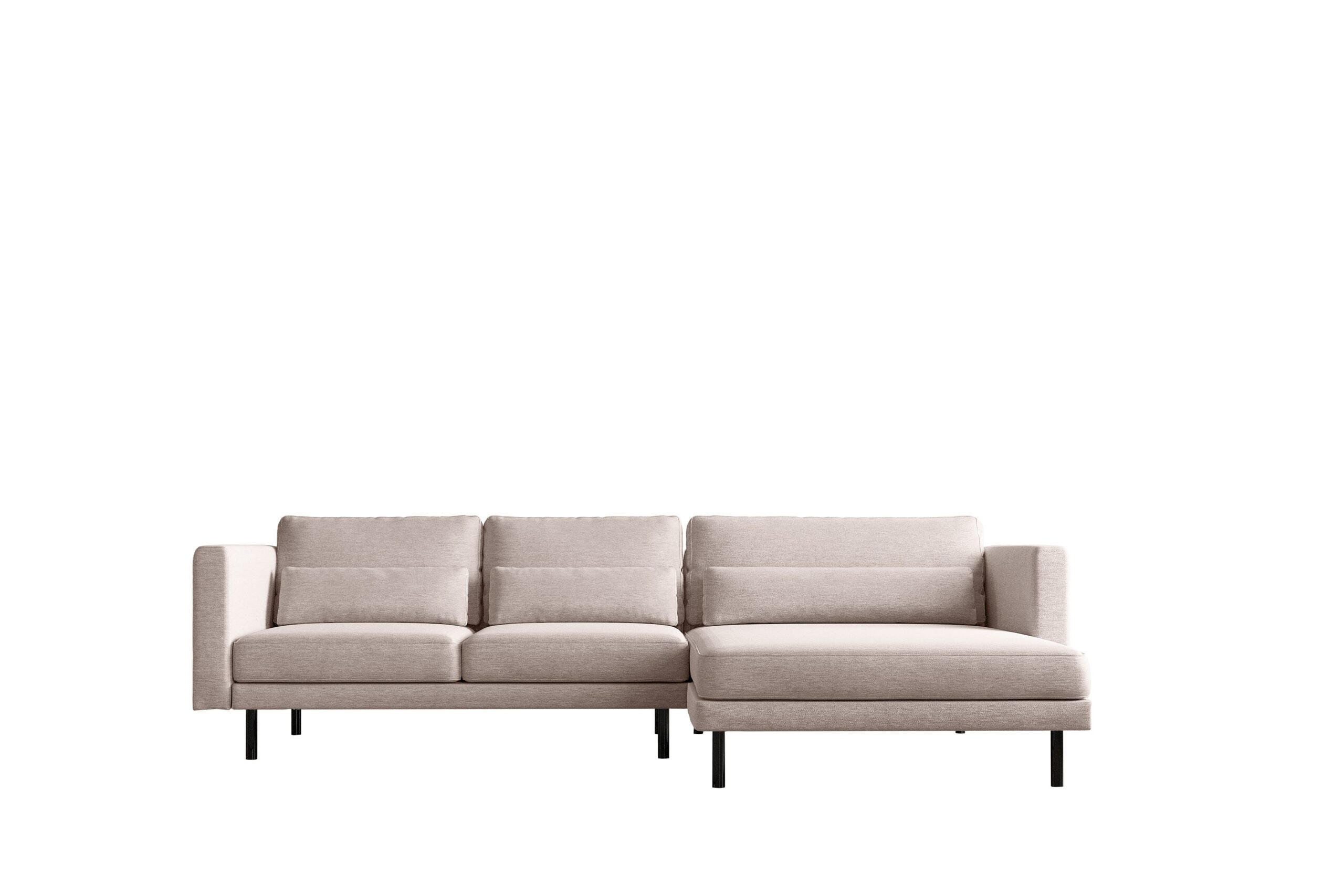 ECKSOFA L-form Dani Stoff Verita Beige Rechts - Sandfarben, Holz (281/174cm) - Kaiser Möbel