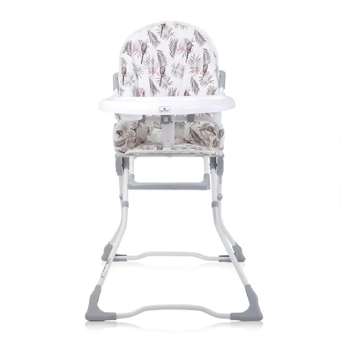 HOCHSTUHL Marcel grau pink klappbar, Bechervertiefung, abwaschbarer Stoff - Grau, Kunststoff (62/112/80cm) - Lorelli