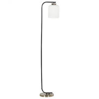 STEHLAMPE Schwarz/Weiß/Messing Caudelo - Messingfarben/Schwarz, Metall (28/28/150cm) - Beliani