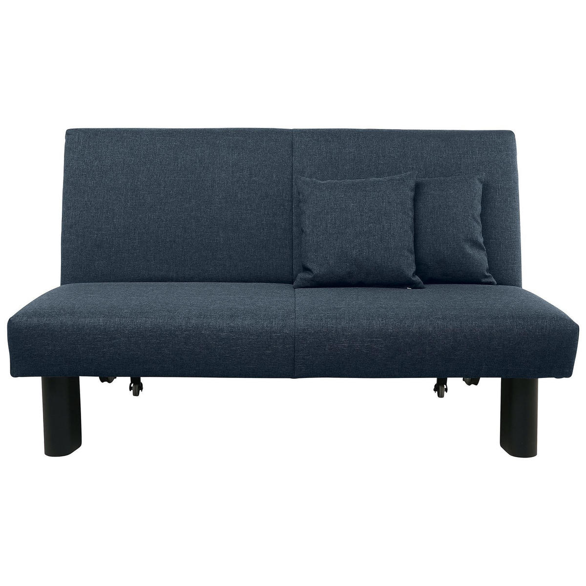 FALTSOFA Kalomira Bezug Flachgewebe Metall schwarz / blau - Blau, Kunststoff (145/84/100cm) - 58aufmkessel