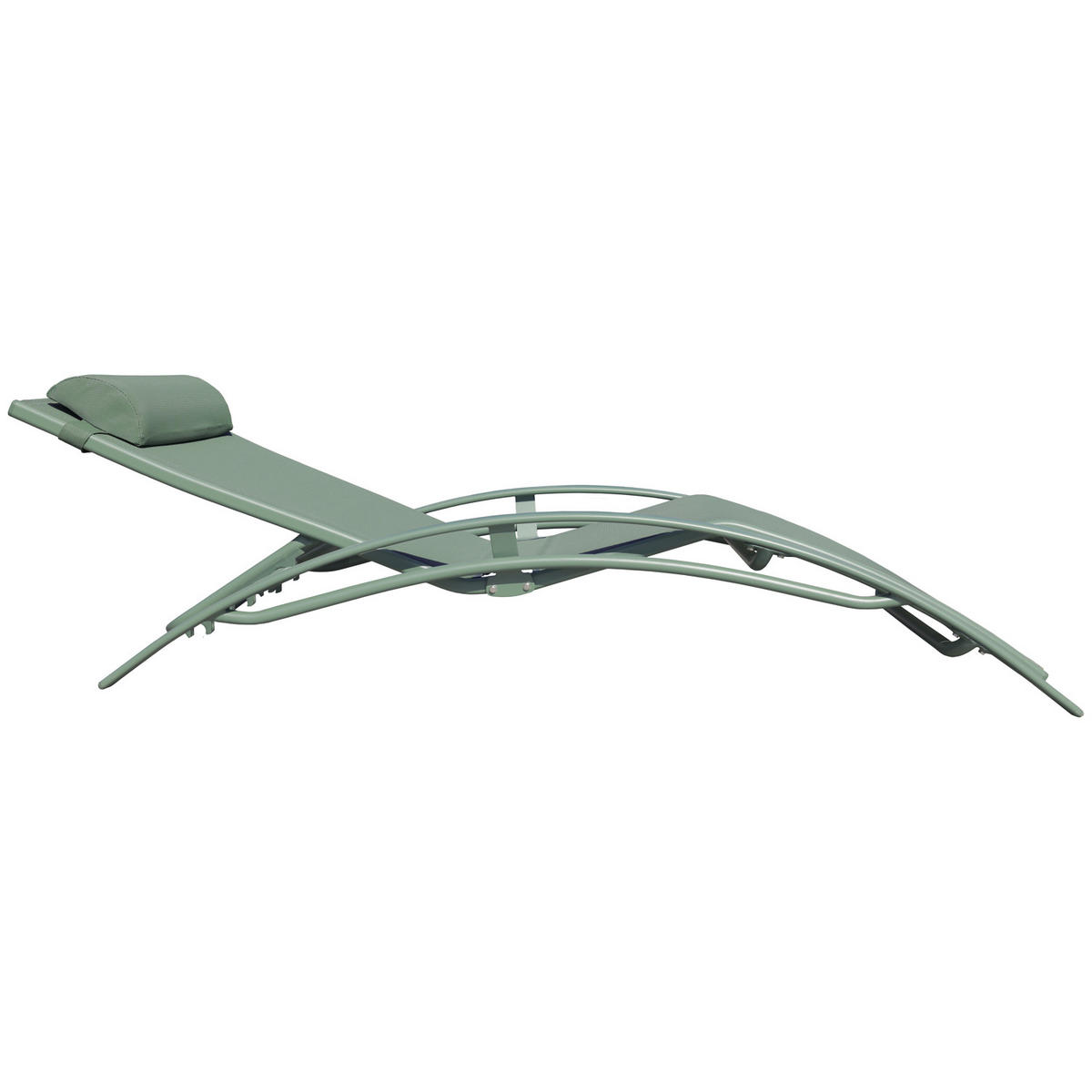 LIEGESTÜHLE Galapagos Salbeigrün und Salbeigrün 2er-Set - Grün, Metall (63/82/173.5cm) - Happy Garden
