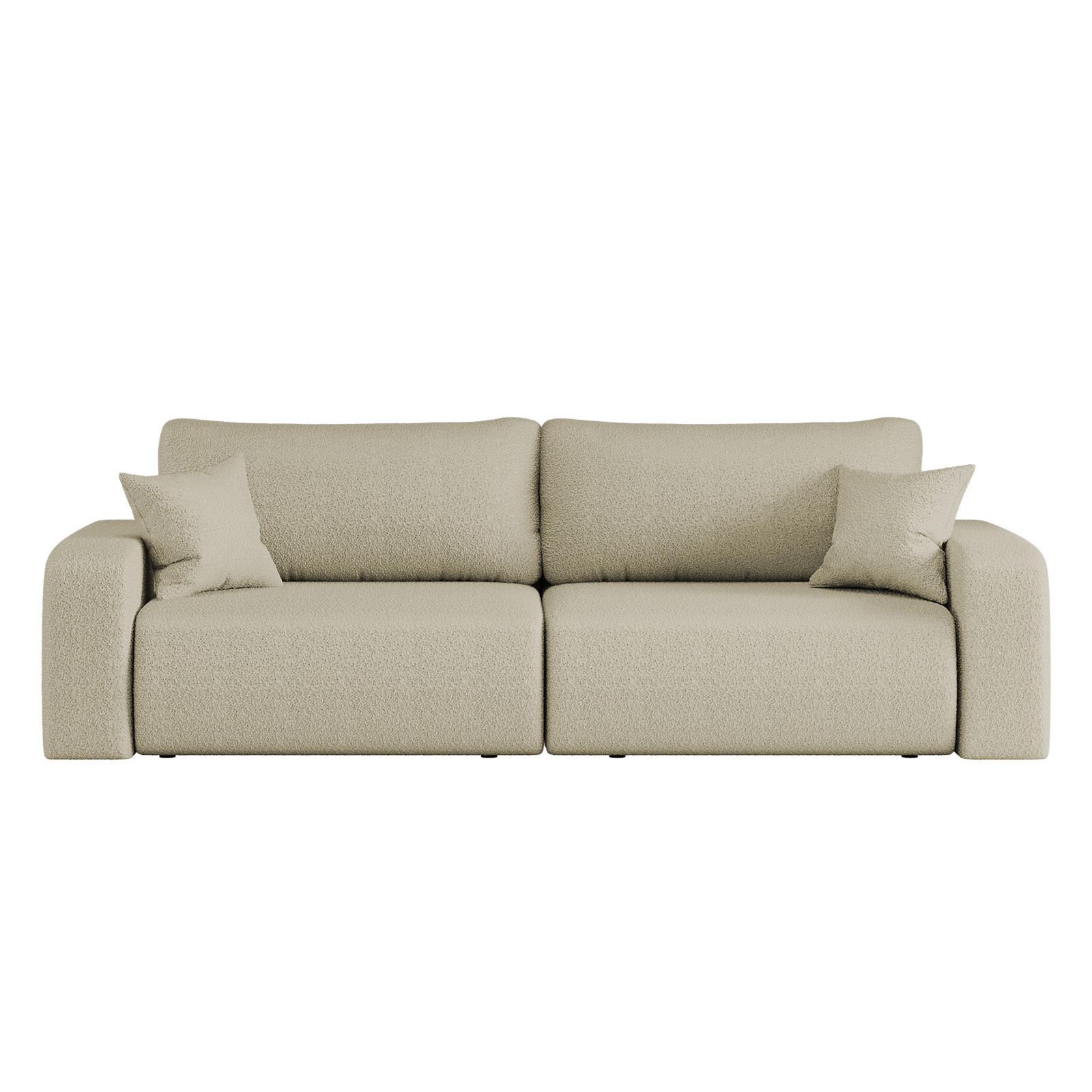 SCHLAFSOFA MILANO und Bettkasten Stoff Quelle Beige - Beige, Holz (246/83/98cm) - Kaiser Möbel