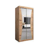 SCHWEBETÜRENSCHRANK 200/100/62 2-türig - Silberfarben/Eiche Artisan, Holz/Kunststoff (100/200/62cm) - Abiks Möbel