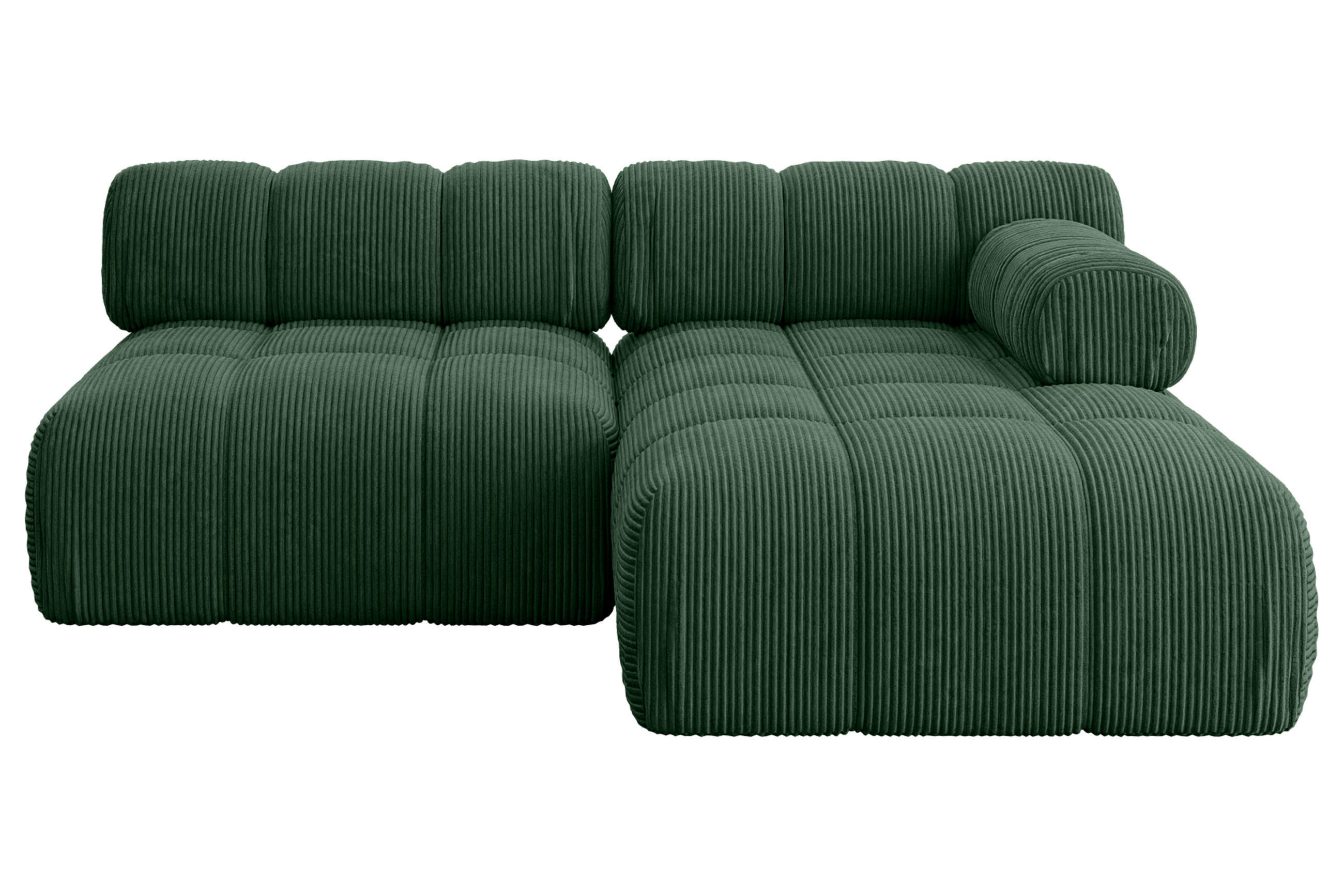 ECKSOFA modulares Sofa Razon-L1 - 190x160x70 cm Grün Cord - Grün, Holzwerkstoff/Textil (190/160cm) - ALTDECOR