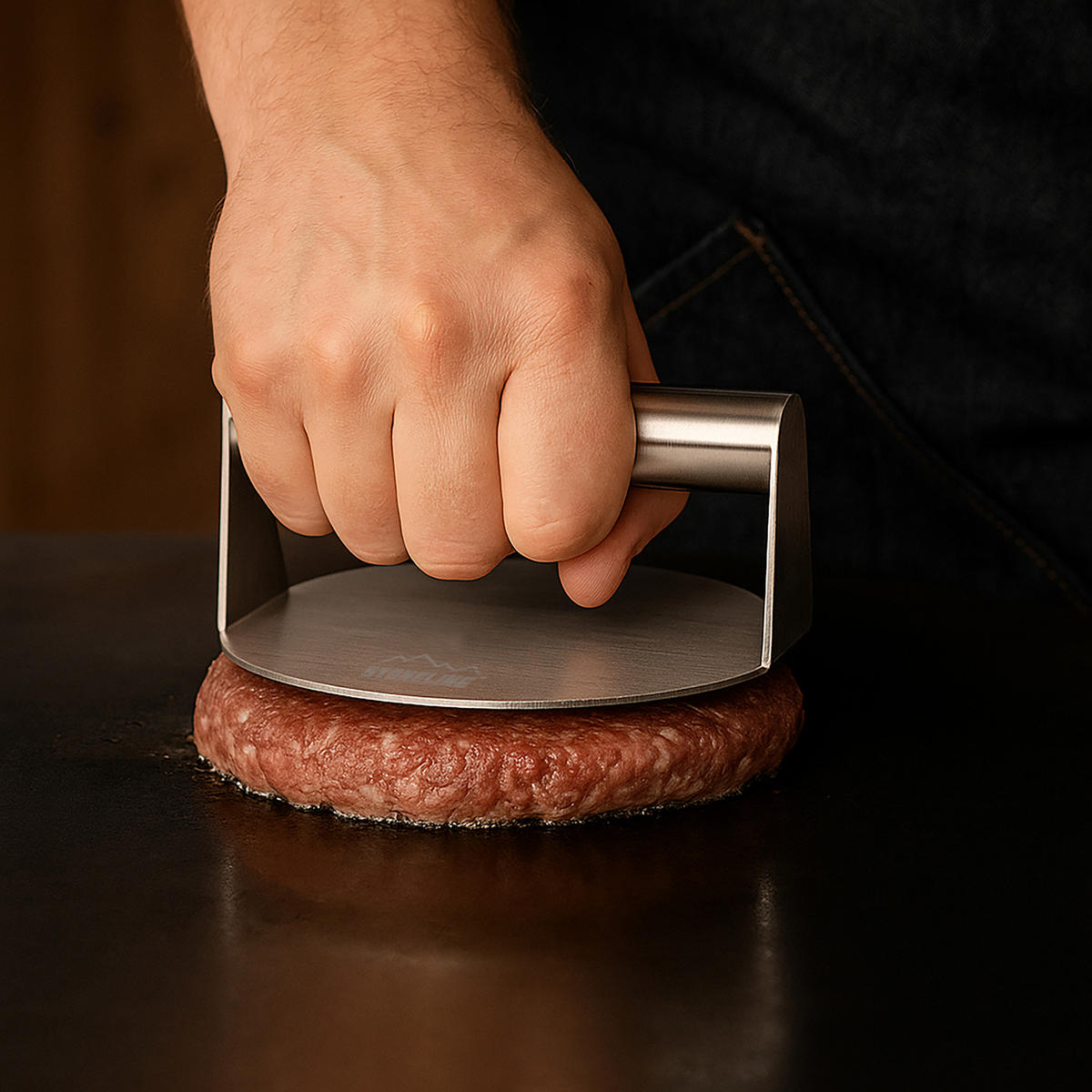 BURGER Smasher - Edelstahlfarben, Metall (16.5/7.5/16.9cm) - Stoneline