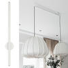 AUFHÄNGESYSTEM für zwei Hängelampen - Twin - 110cm - Mattweiß - Verstellbare Lampenaufhängung - Pendelleuchten Schieben und Drehen - Weiß, Metall (110/3/2cm) - Lightswing®