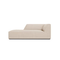 CHAISELONGUE links Ruby aus strukturiertem Stoff beige - Creme, Textil (180/69/93cm) - Micadoni