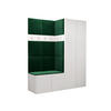 GARDEROBEN-SET Orion III - Weiß/Grün, Holzwerkstoff/Kunststoff (158/186/46cm) - MIRJAN24