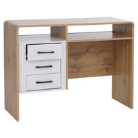 SCHREIBTISCH Weiß, Braun - Weiß/Braun, Holz (40/100/75cm) - MCW