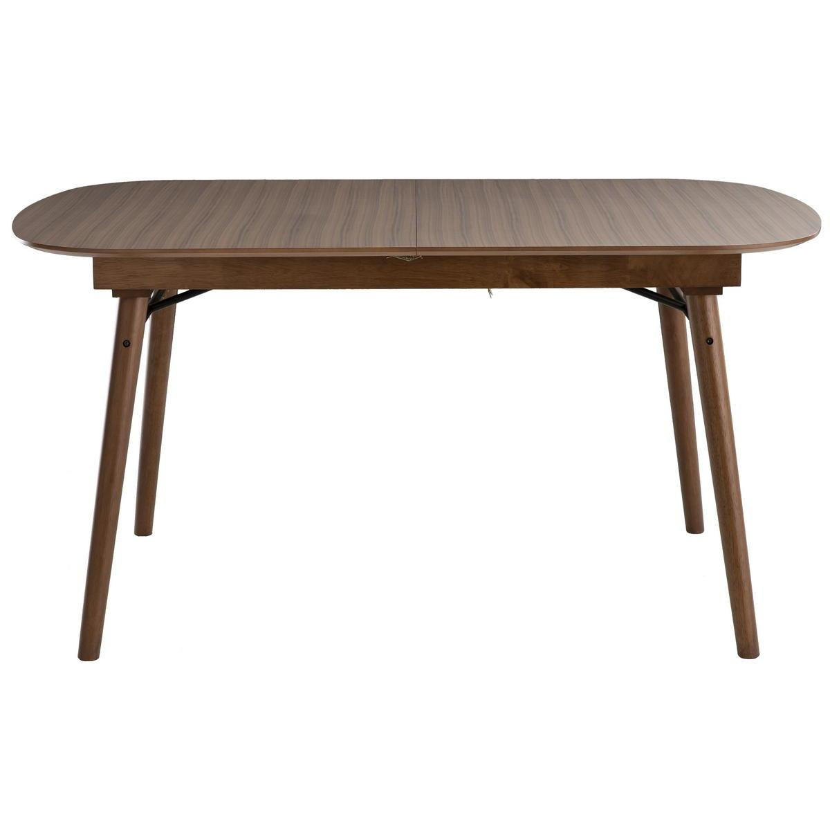 ESSTISCH Ausziehbar Nussbaumholz L150-180 SHELDON - Walnussfarben, Holz (150/90/75cm) - Miliboo