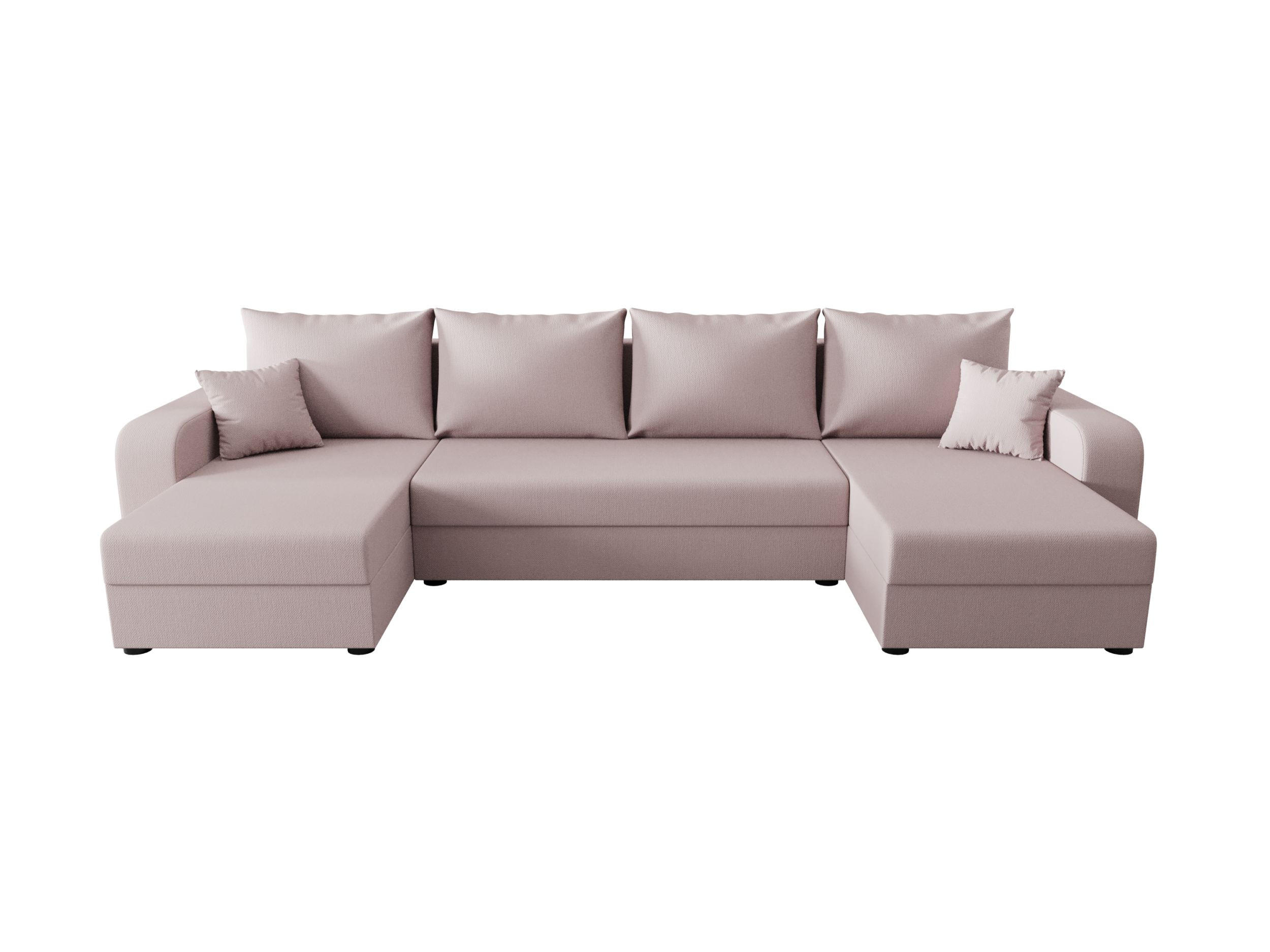 WOHNLANDSCHAFT HEWLET U BIS Cosmic 14 mit Schlaffunktion - Rosa, Textil (305/90/140cm) - Bedante