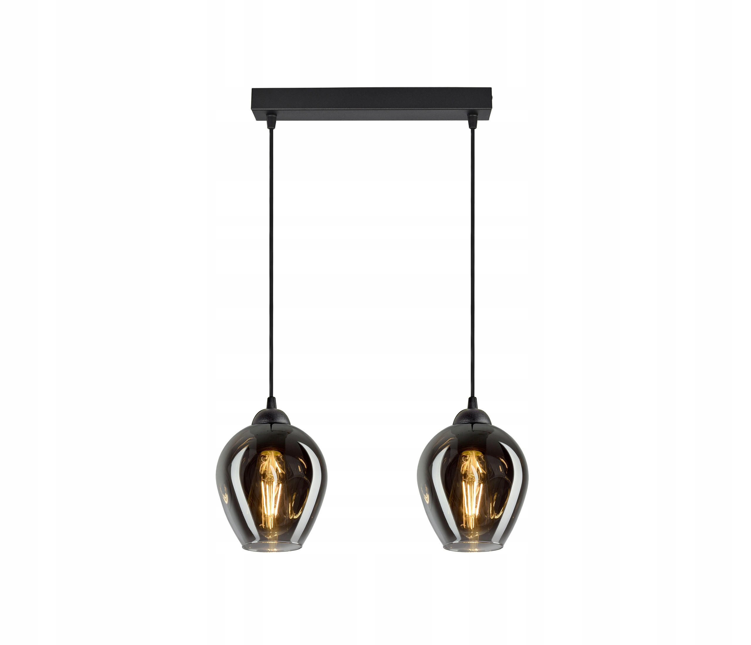 PENDELLEUCHTE Hegel - Transparent/Anthrazit, Glas/Metall (15/37/80cm) - kiki design