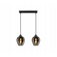 PENDELLEUCHTE Hegel - Transparent/Anthrazit, Glas/Metall (15/37/80cm) - kiki design