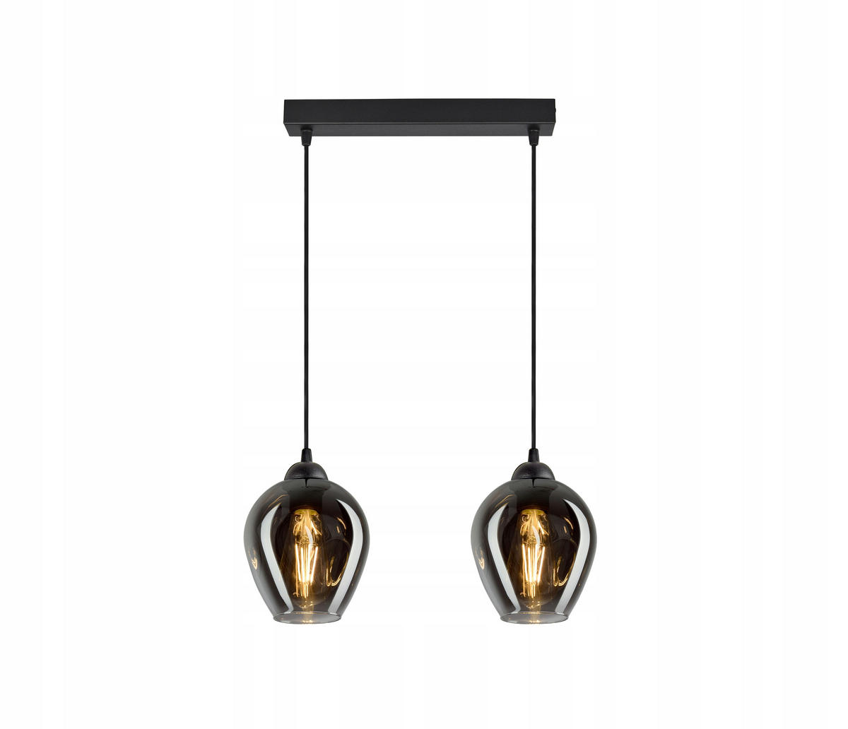 PENDELLEUCHTE Hegel - Transparent/Anthrazit, Glas/Metall (15/37/80cm) - kiki design