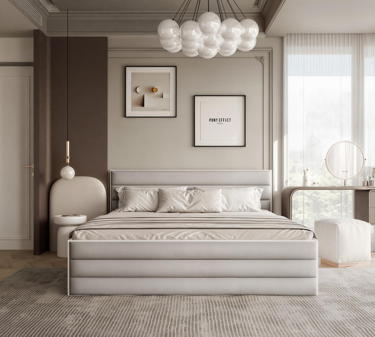 POLSTERBETT VANTAGE 120/200 cm, Bettkasten, mit Matratze, Hellbeige - Sandfarben, Holz/Holzwerkstoff (120/200cm) - Idohome