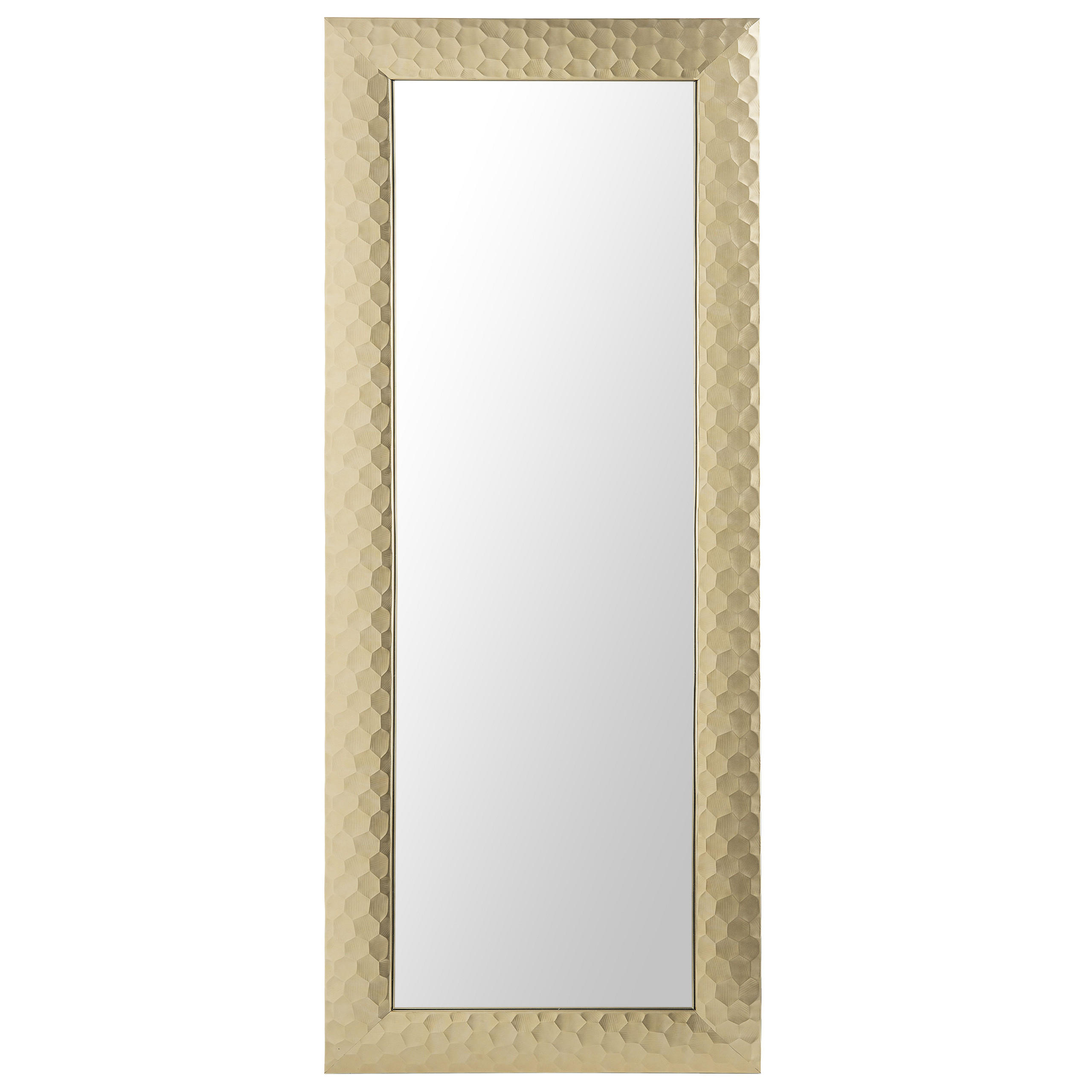 WANDSPIEGEL gold rechteckig 50/130 cm Antibes - Goldfarben, Kunststoff (50/130/3cm) - Beliani