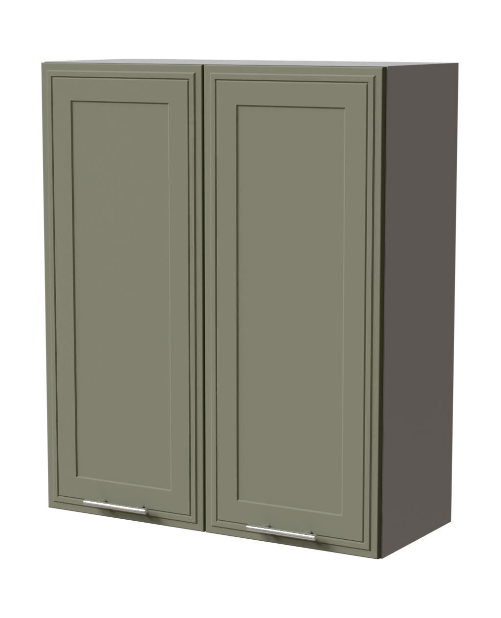 HÄNGESCHRANK Salo W4/80 Grau / Reed Green Matt 80 / 32,5 / 96cm - Grau/Grün, Holz/Holzwerkstoff (80/96/32.5cm) - Feldmann-Wohnen