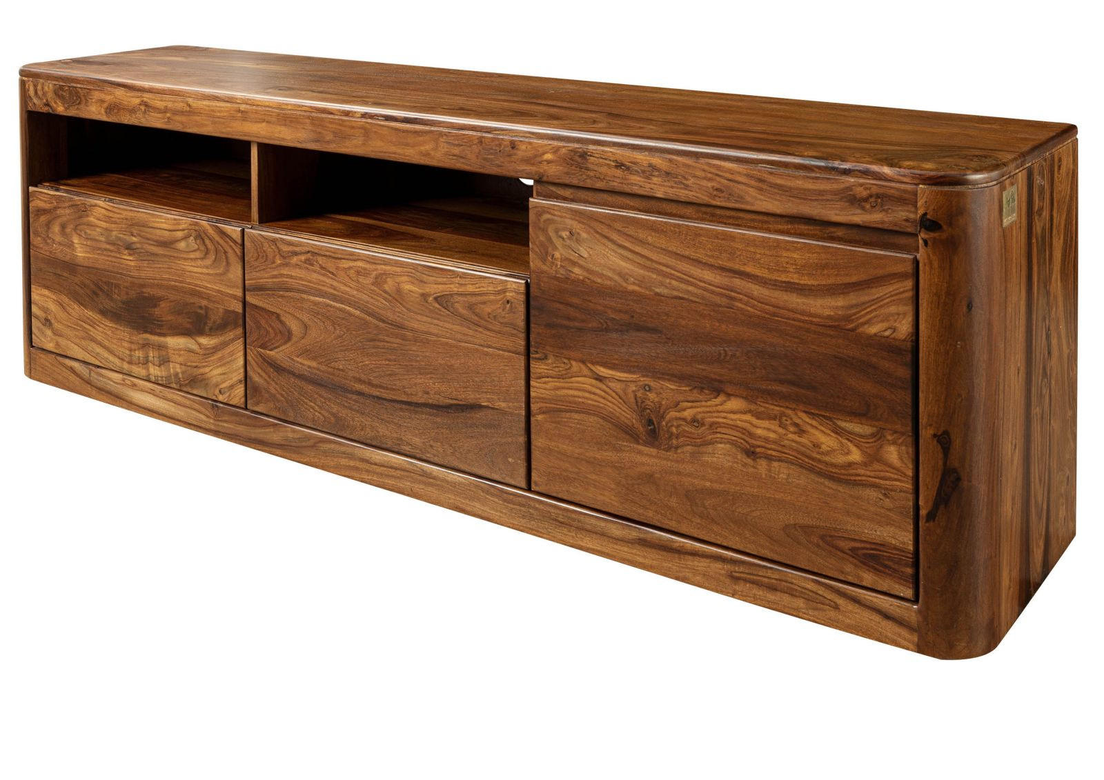 TV-BOARD Sheesham 178x40x58 walnuss gewachst TORONTO #220 - Walnussfarben, Holz (178/58/40cm) - Massivmoebel24