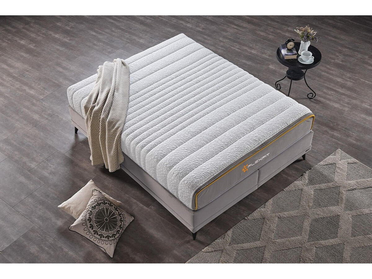 POLSTERBETTSET Flexfit 140x200 Grau - Grau, Textil/Metall (140/200cm) - Villa Möbel