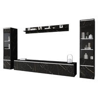 WOHNWAND Vera II mit weißer LED Beleuchtung - Braun, Holzwerkstoff (30/130/33cm) - MIRJAN24