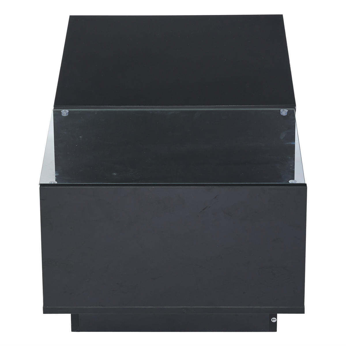 COUCHTISCH, Hochglanz-Spanplatte, höhenverstellbare Klappe mit LED-App-Steuerung, 100/50/33 cm, Schwarz - Schwarz, Holzwerkstoff (100/50/33cm) - Redom