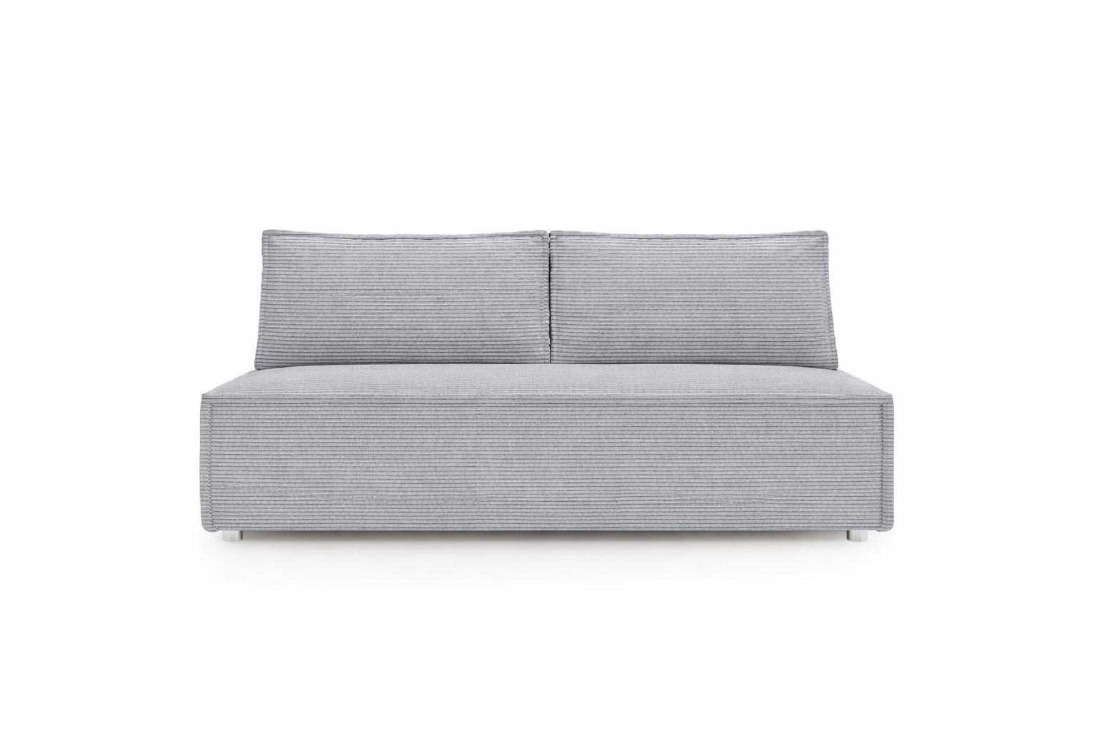 SCHLAFSOFA Mit Bettkasten DUO, Stoff Poso, Silber - Silberfarben, Holz (198/89/90cm) - Kaiser Möbel