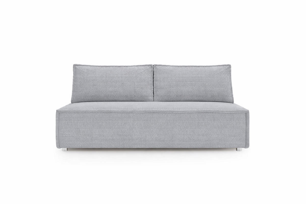 SCHLAFSOFA Mit Bettkasten DUO, Stoff Poso, Silber - Silberfarben, Holz (198/89/90cm) - Kaiser Möbel