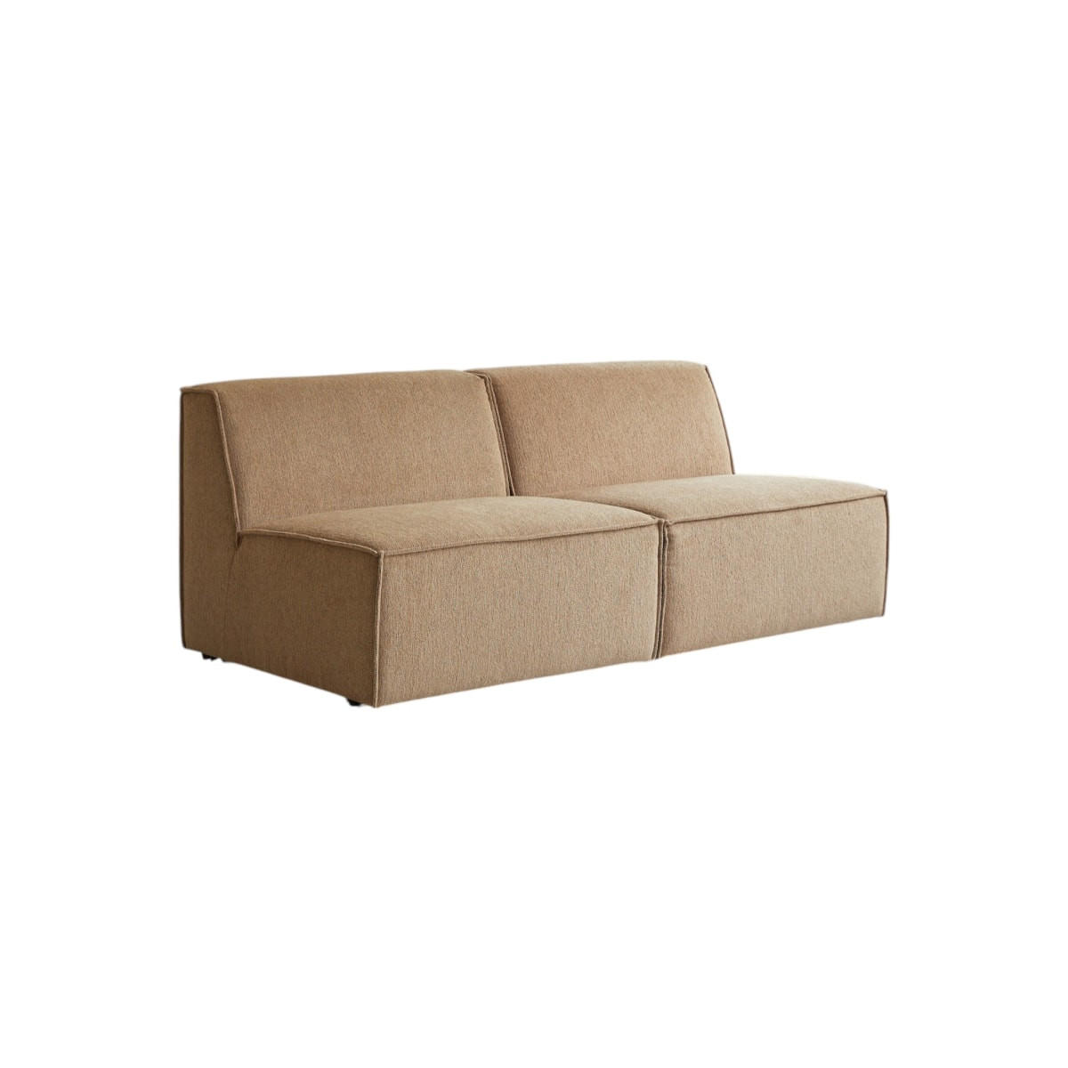 SOFA Dario Braun aus Stoff - Braun, Textil (185/75/93cm) - Tikamoon