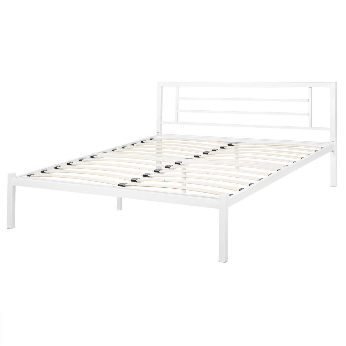 METALLBETT 160/200cm Weiß Cusset - Weiß, Metall (160/200cm) - Beliani
