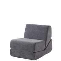 KLAPPBARES Schlafsofa Stoff mit 3-in-1-Funktion Grau 81/90,7/71 cm - Grau, Textil (90.7/71/81cm) - Redom
