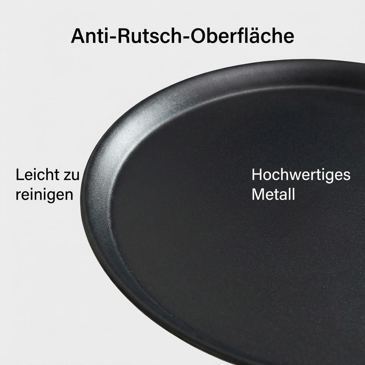 BEISTELLTISCH Ø 38 cm luxuriöses design - Schwarz, Metall (38/38/54cm) - Urban Meuble