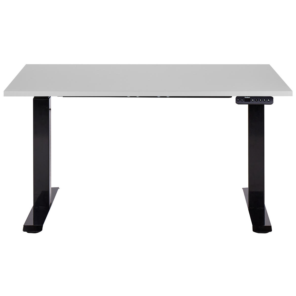 SCHREIBTISCH grauschwarz 120/72 cm elektrisch höhenverstellbar Destin III - Schwarz/Grau, Holz (72/120/63cm) - Beliani