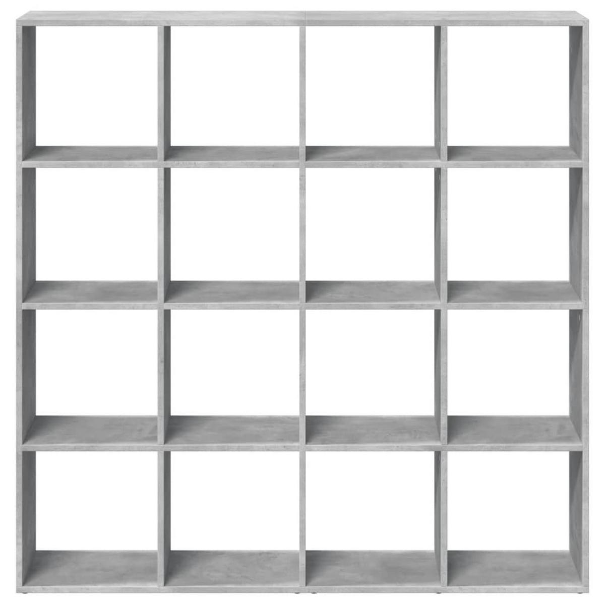 BÜCHERREGAL Betongrau 137,5/29/137,5 Cm Holzwerkstoff - Grau, Holzwerkstoff (29/137.5/137.5cm) - vidaXL