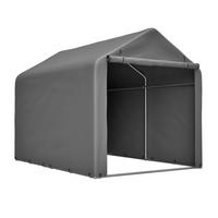 KLEINGARAGE aus Metall 160x220x165 cm Grau mit Rolltor - Grau, Metall (160/165/220cm) - Modfu